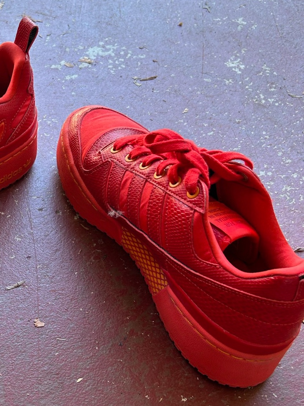 adidas Red and Orange Low-Top Sneakers